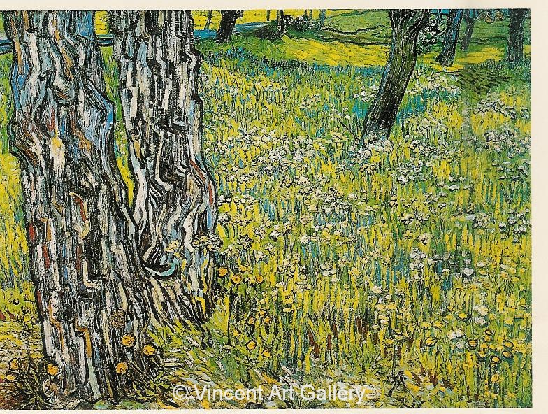 JH1970, Pine Trees and Dandelions in the Garden of Saint-Paul Ho
